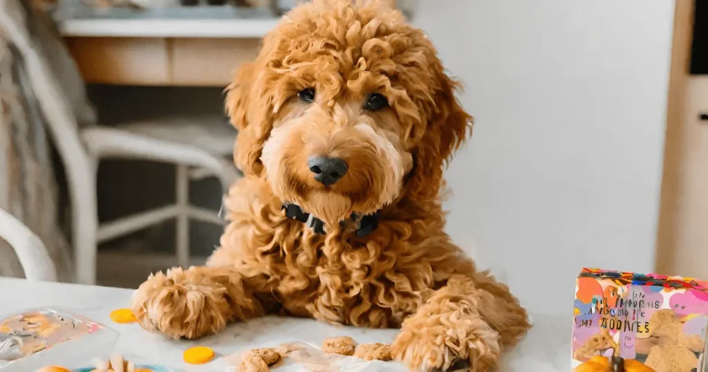 it is the image of mini Goldendoodle full grown