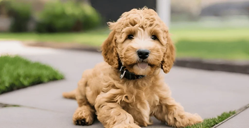 it is the image of f1bb mini Goldendoodle.