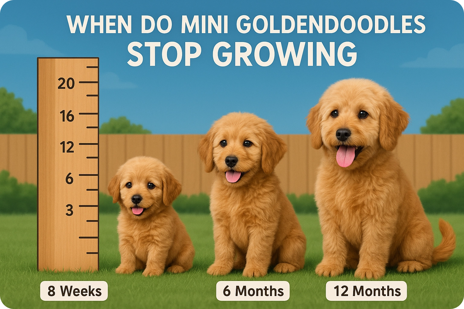 When Do Mini Goldendoodles Stop Growing? 1 when do mini goldendoodle stop growing